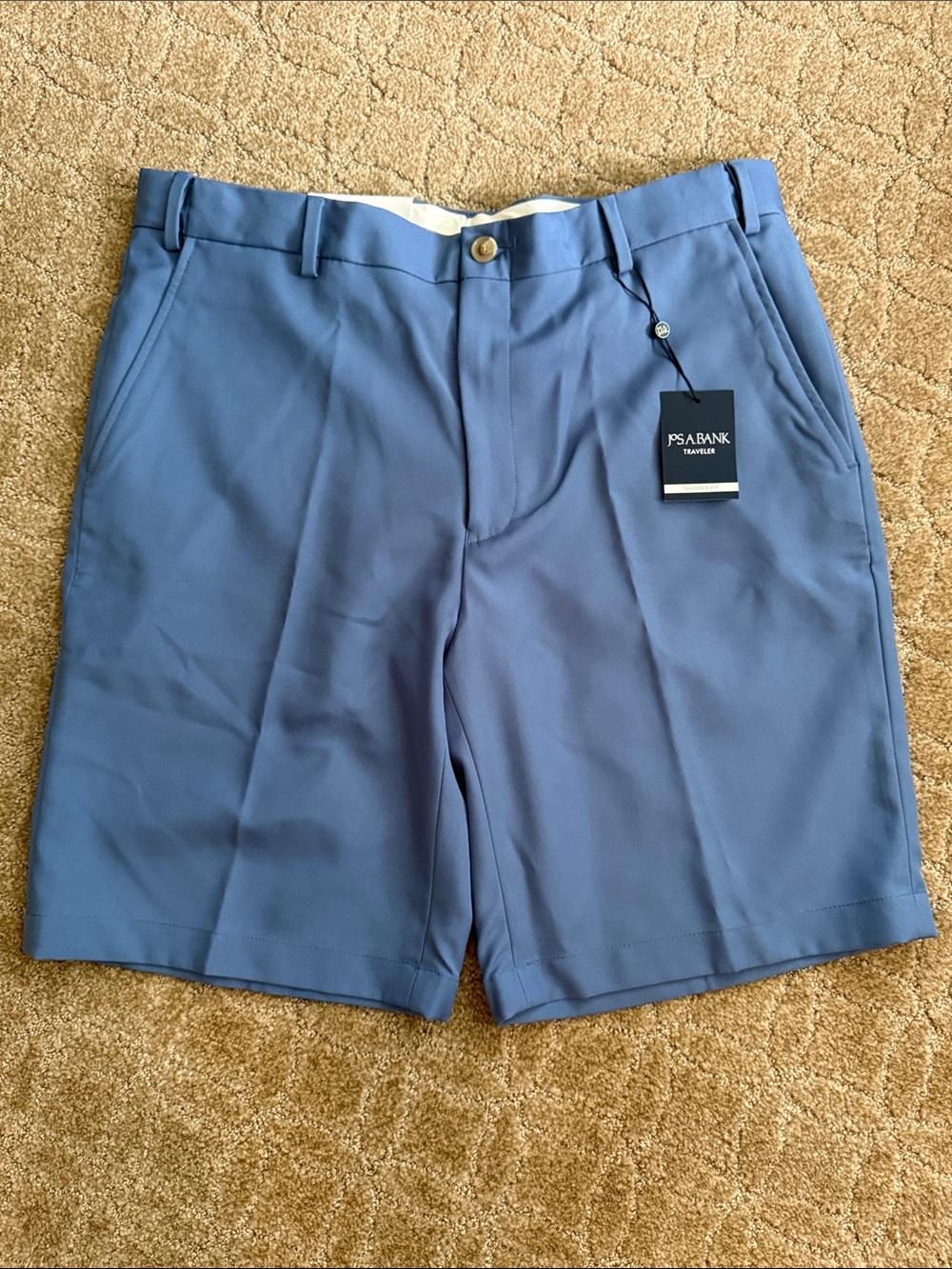 Jos. A. Bank Men's Blue Flat-Front Shorts